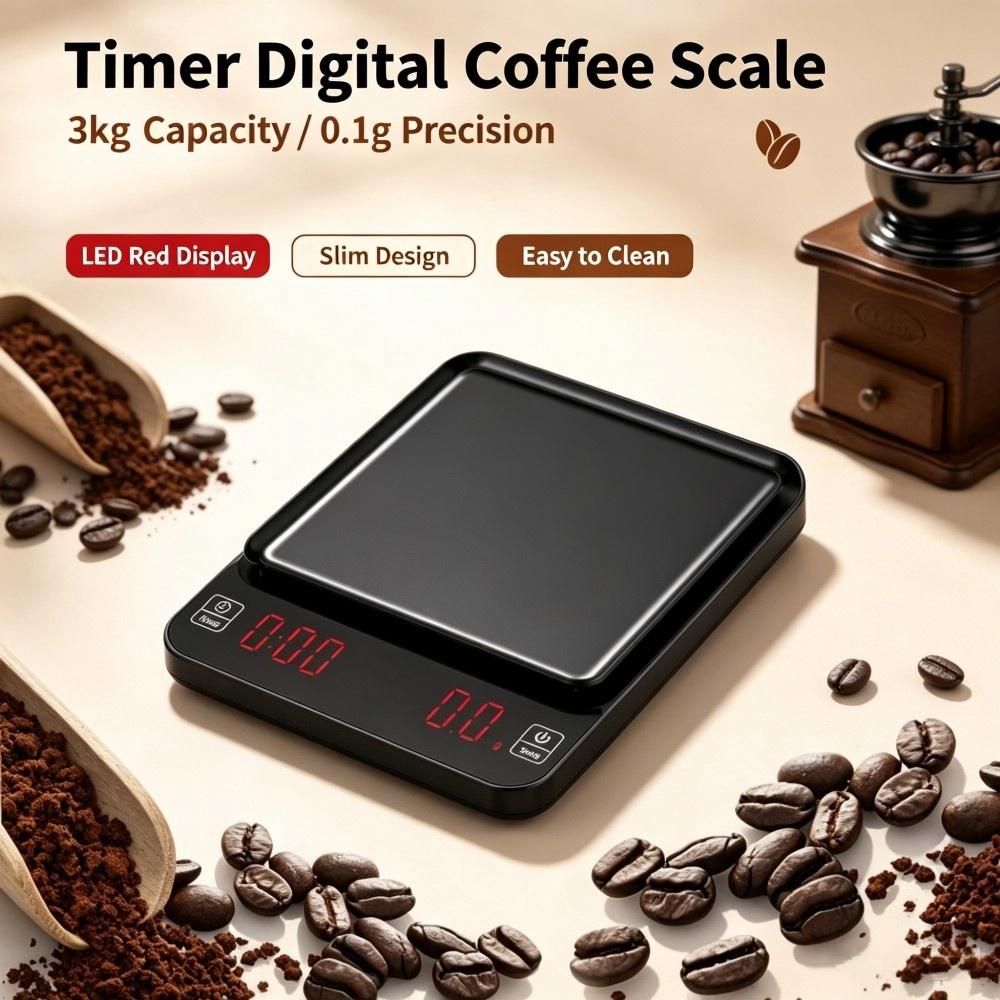 Coffee & Tea Garden Lincoln Menu - 3kg/0.1g High Precision Digital Coffee Scale,