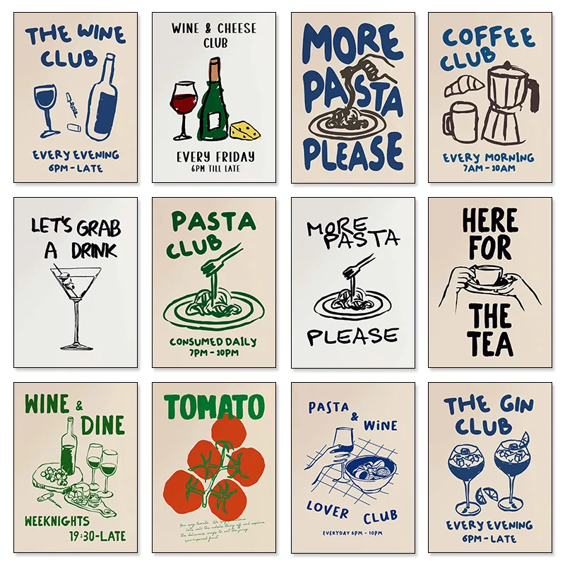 Coffee Tea Picture - Modern Kitchen Art Wine Coffee Afternoon