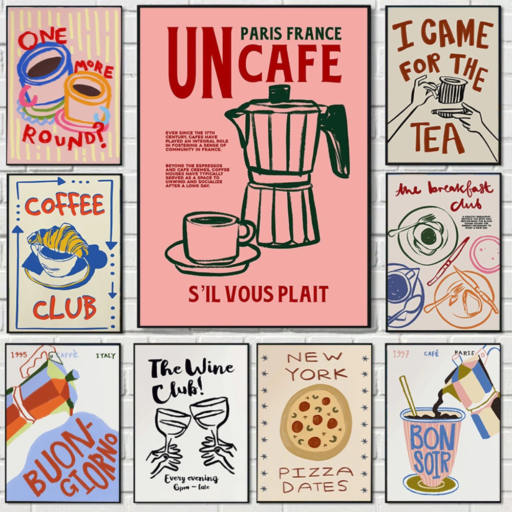 Coffee Tea Picture - Coffee Shop Afternoon Tea Croissant Colorful
