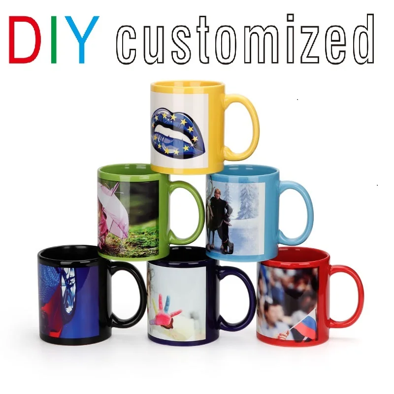 Coffee Tea Picture - Black Cup DIY Logo Ceramic Mug,