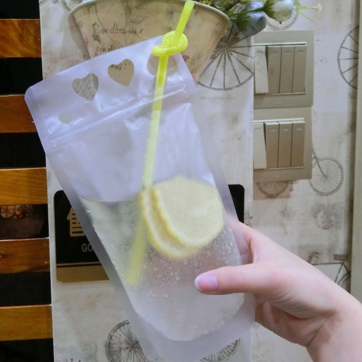 20Pcs Plastic Drinking Bags Cl - Tea Coffee Set Up review and price