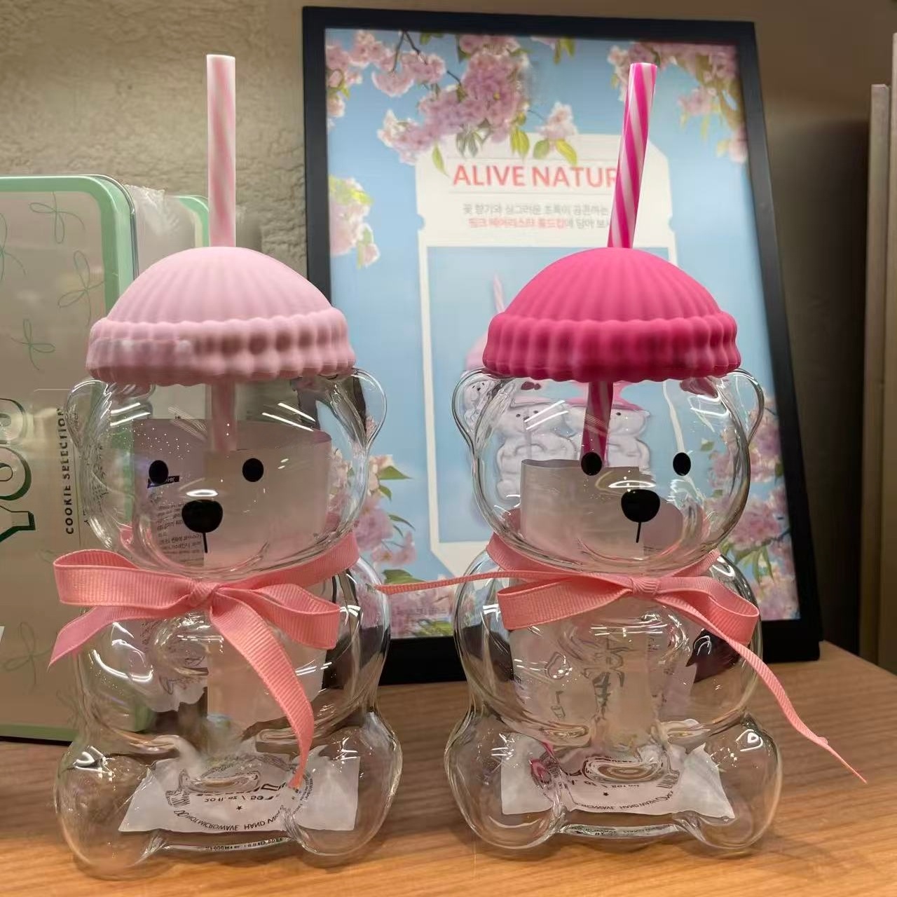Bk Bear Shaped Glass Straw Cup - Coffee Tea Shop review and price