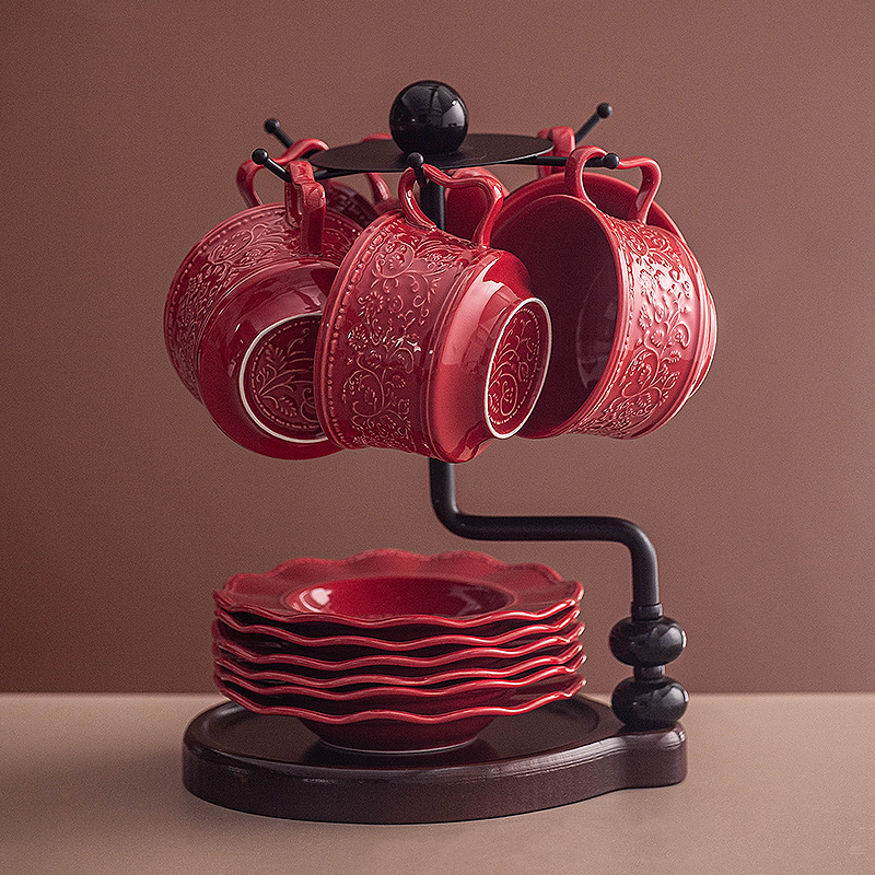 Retro festive coffee cup and s - Coffee Tea Festival review and price