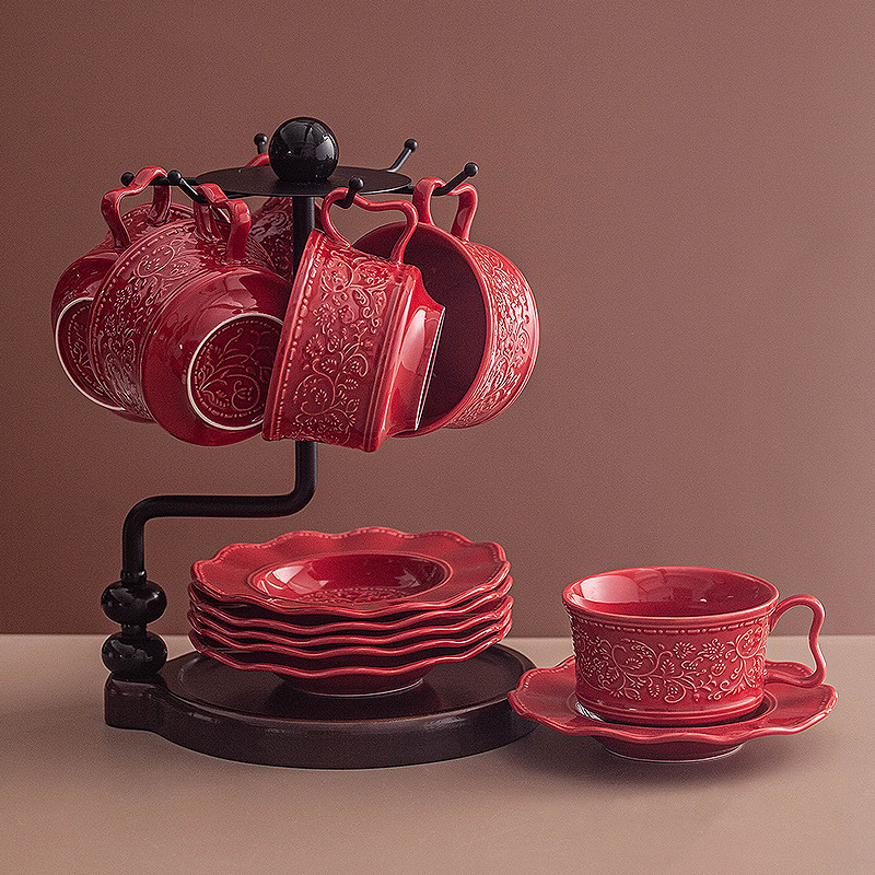 Retro festive coffee cup and s - Coffee Tea Festival review and price