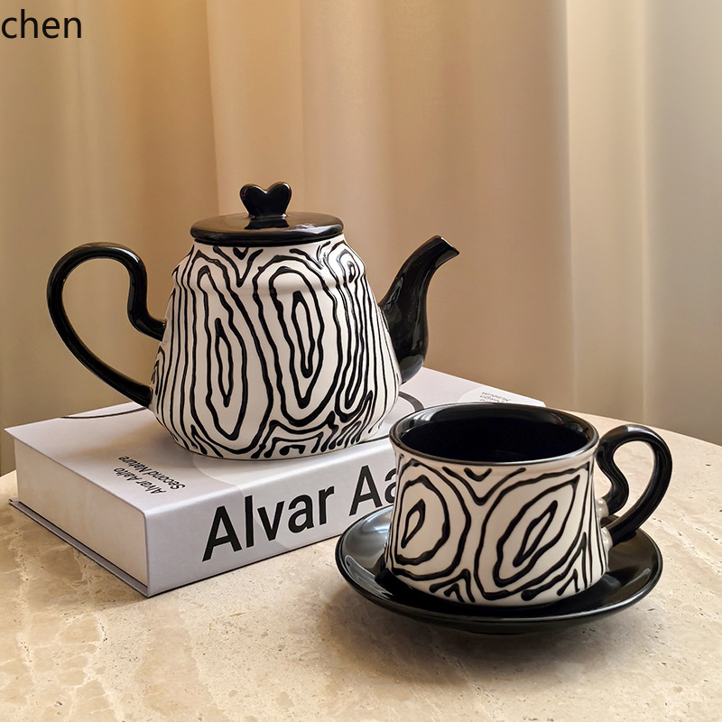 Hxl hand-painted tree ring cof - Coffee Tea Set review and price
