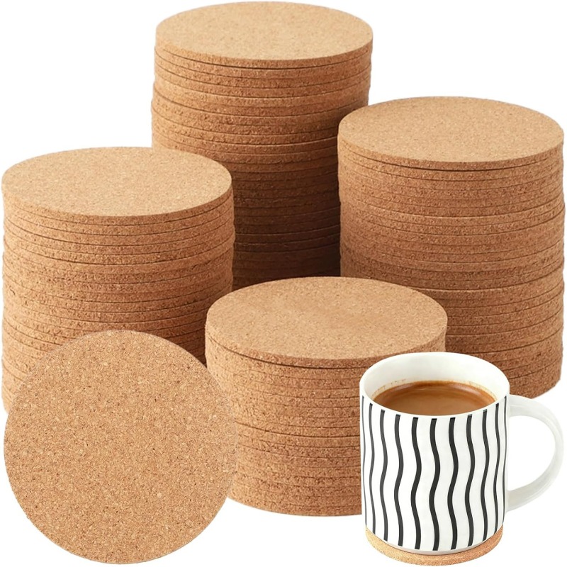 Natural Wooden Round Cork Coas - Coffee Tea Holders review and price