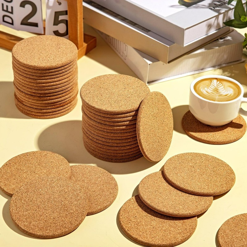 Natural Wooden Round Cork Coas - Coffee Tea Holders review and price