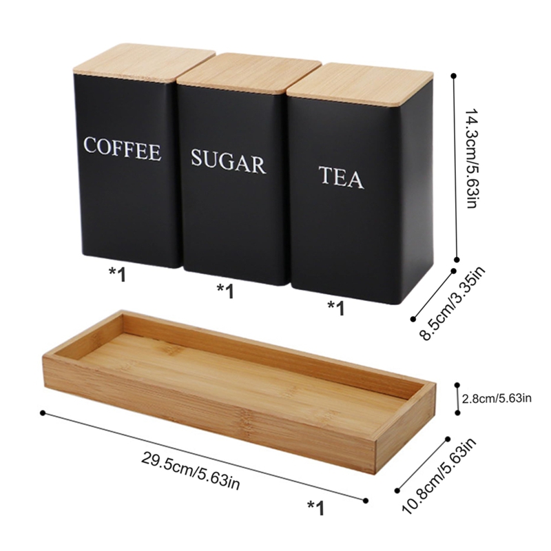 3PCS Set Tea Coffee Sugar Cani - Coffee Tea Canister Set review and price