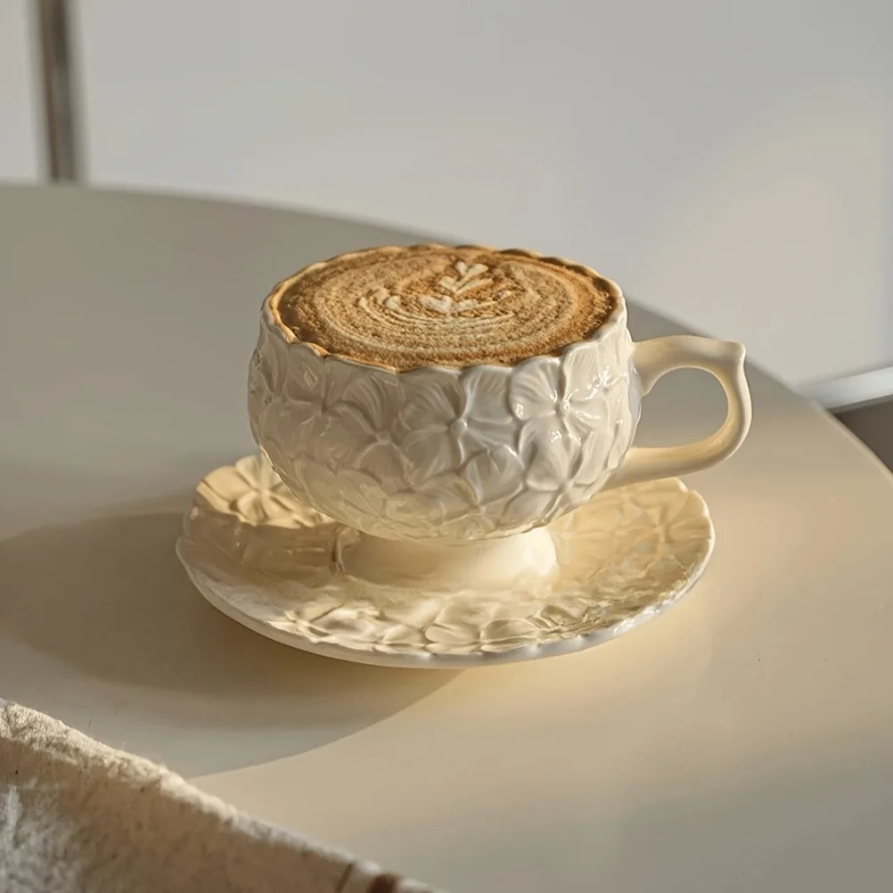 French Cream Relief Coffee Cup - Coffee Tea Gift review and price