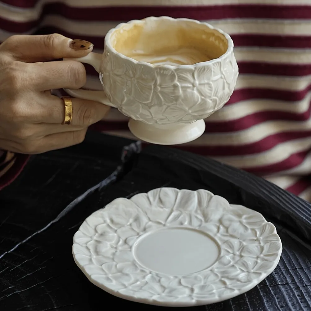 French Cream Relief Coffee Cup - Coffee Tea Gift review and price