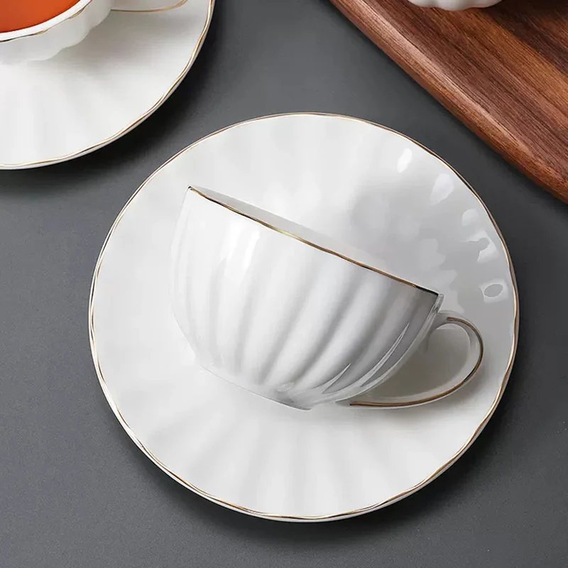White Ceramic Gold Rimmed Coff - Coffee Tea Latte review and price