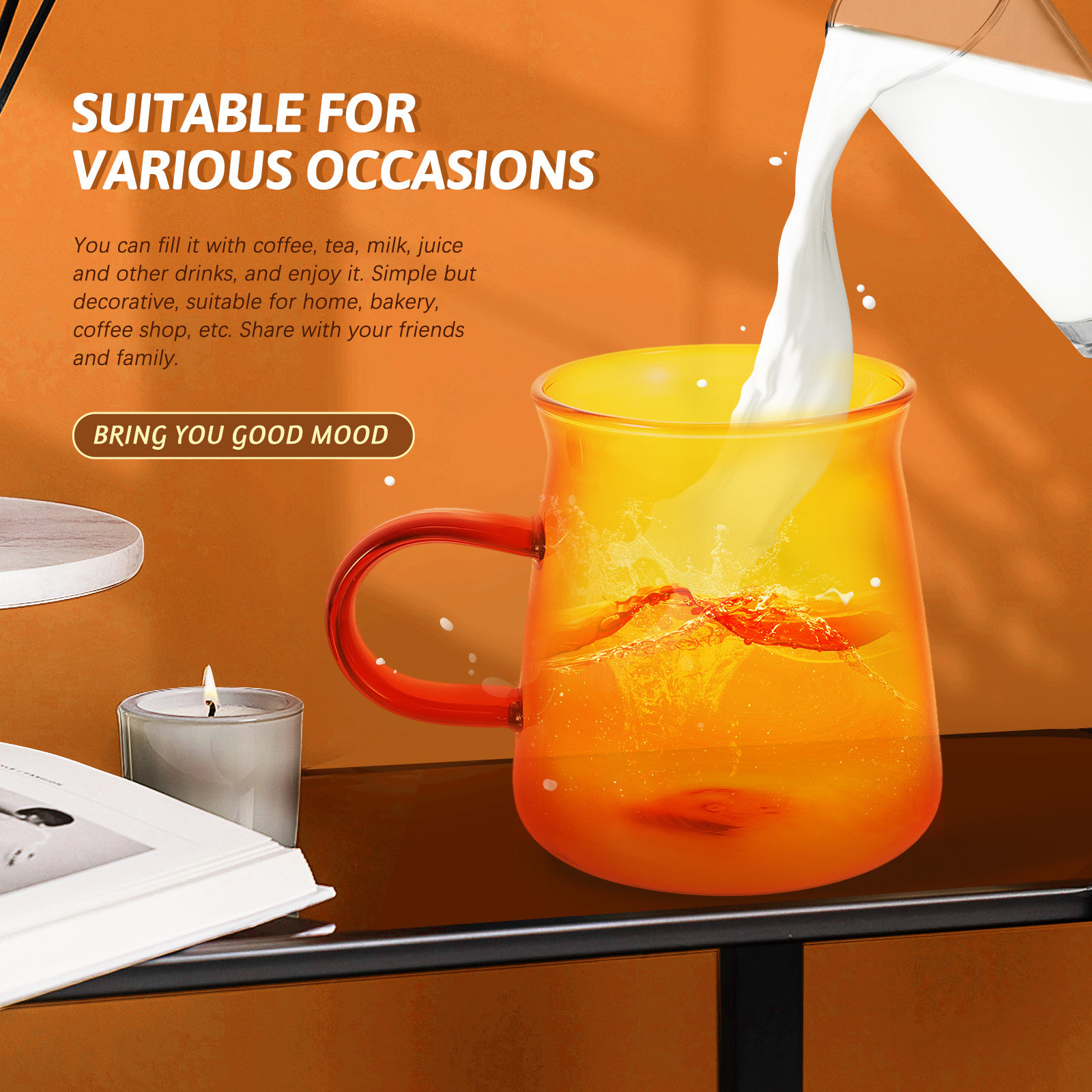 1Set Glass Coffee Cup and Sauc - Coffee Tea Hot review and price