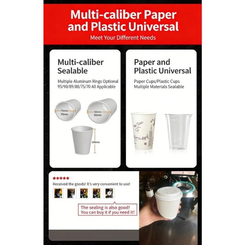 Automatic Plastic Cup Sealing  - Coffee Tea Shop review and price