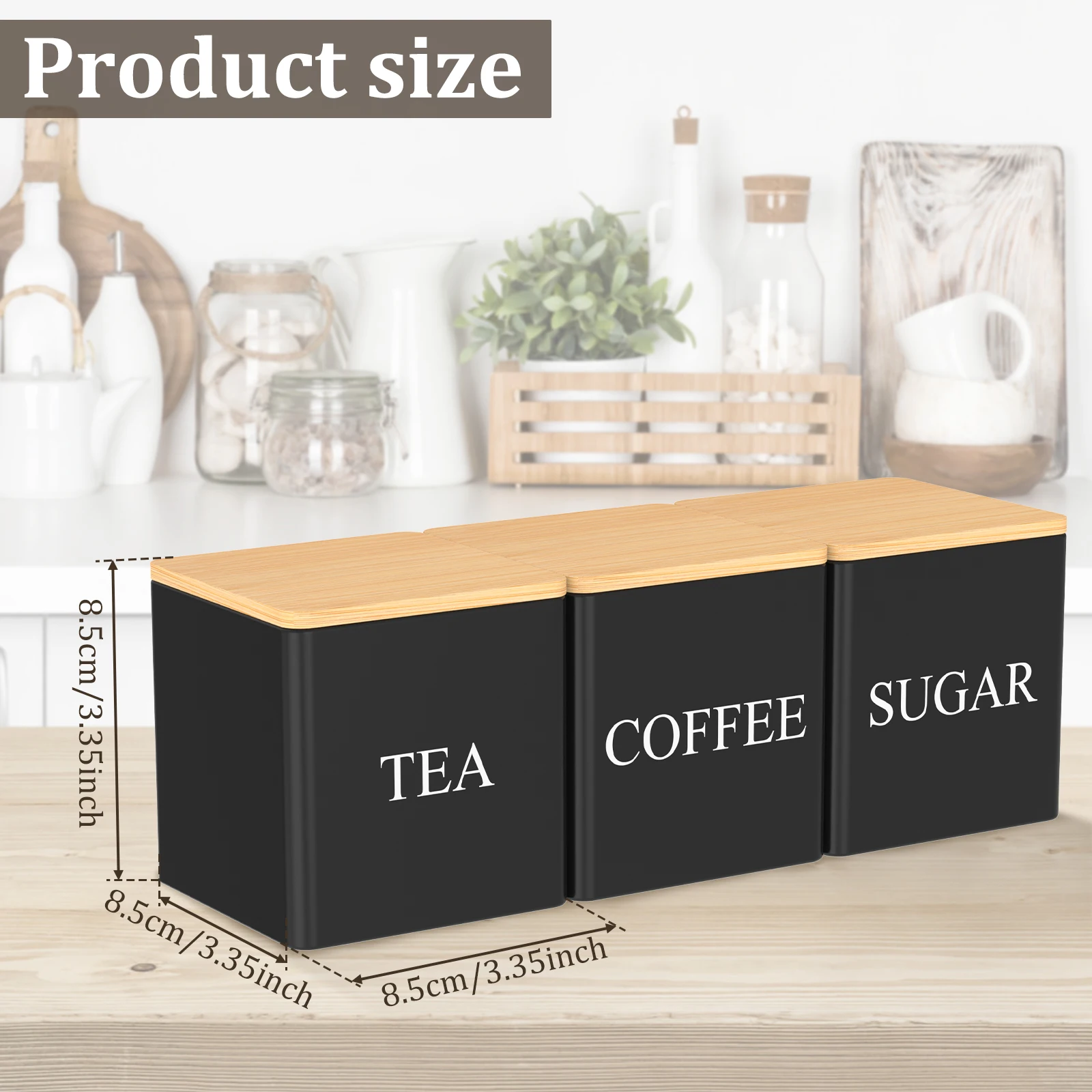 3Pcs Set 500ml Tea Sugar Coffe - Coffee Tea Canister Set review and price