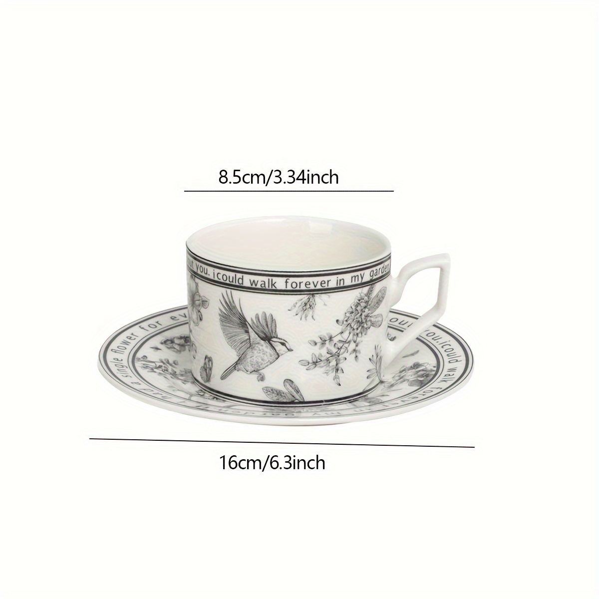 1 set Tea Cups and Saucers, Ca - Coffee Tea Latte review and price
