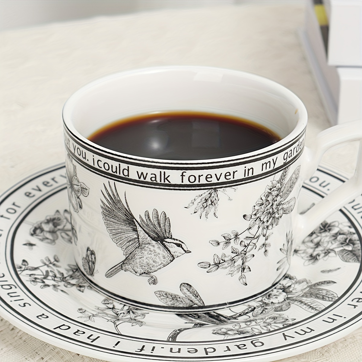 1 set Tea Cups and Saucers, Ca - Coffee Tea Latte review and price