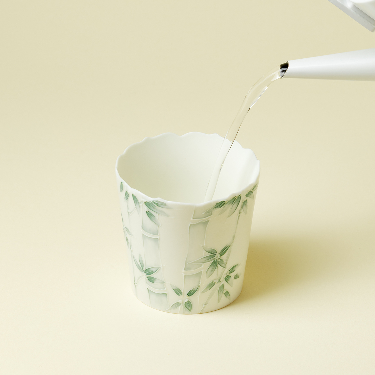 Hand Painted Light Green Bambo - Coffee Tea Room review and price