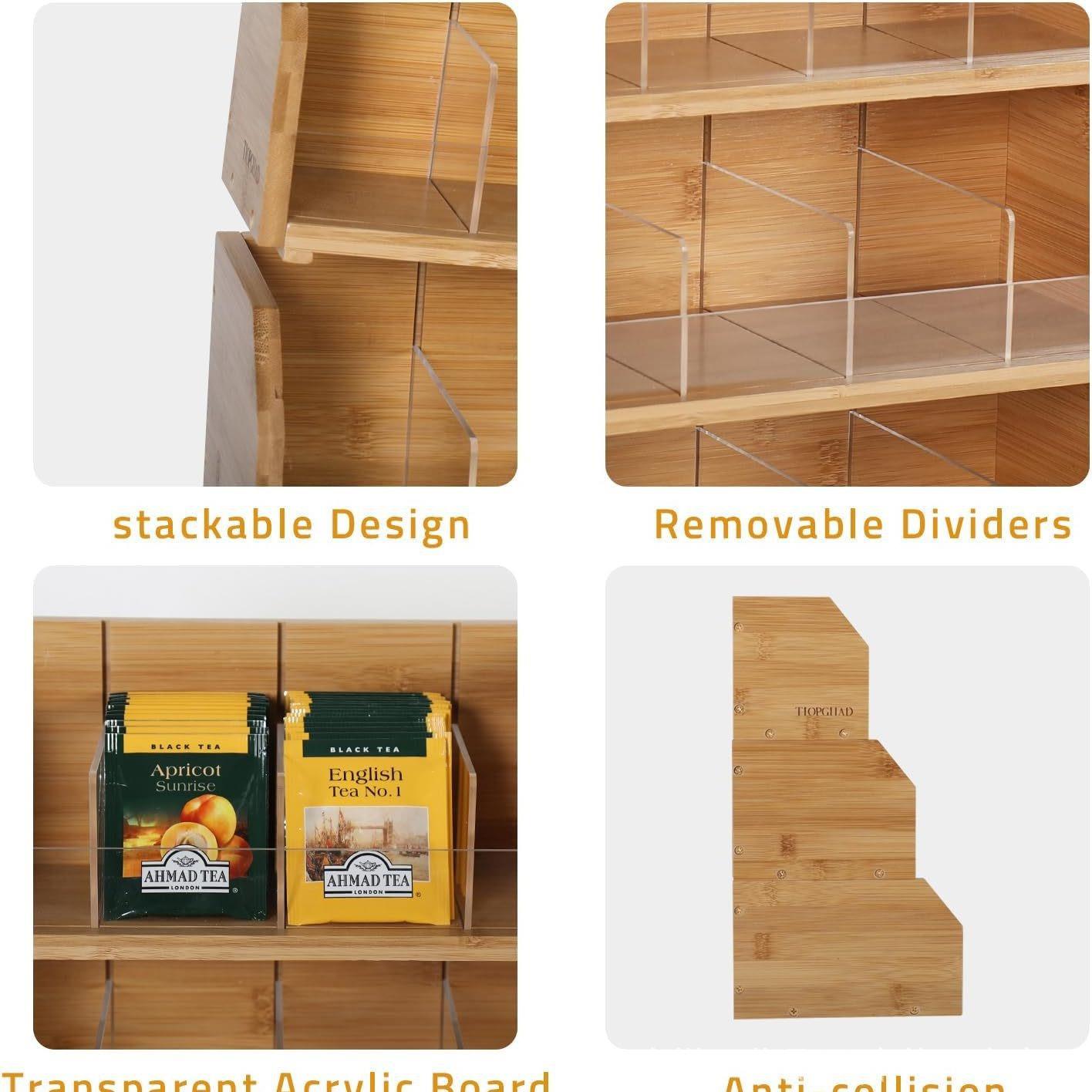 Bamboo Tea Bag Storage Box Thr - Coffee Tea Room review and price