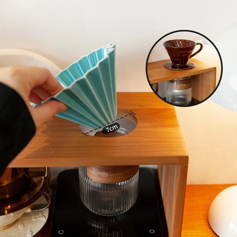 Solid Wood Coffee Drip Station - Tea Coffee Set Up review and price