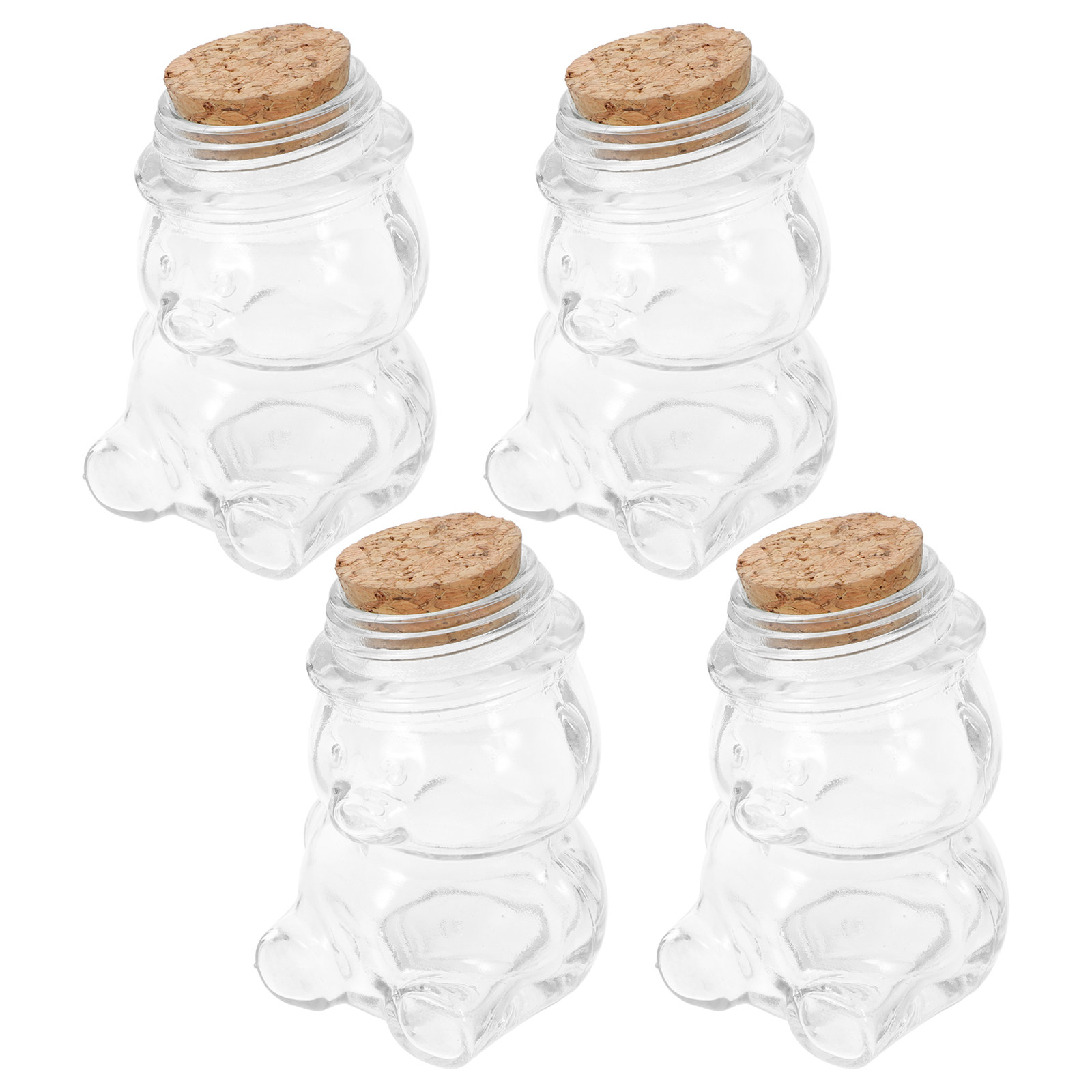 4Pcs Glass Candy Jar Set Trans - Coffee Tea Set review and price