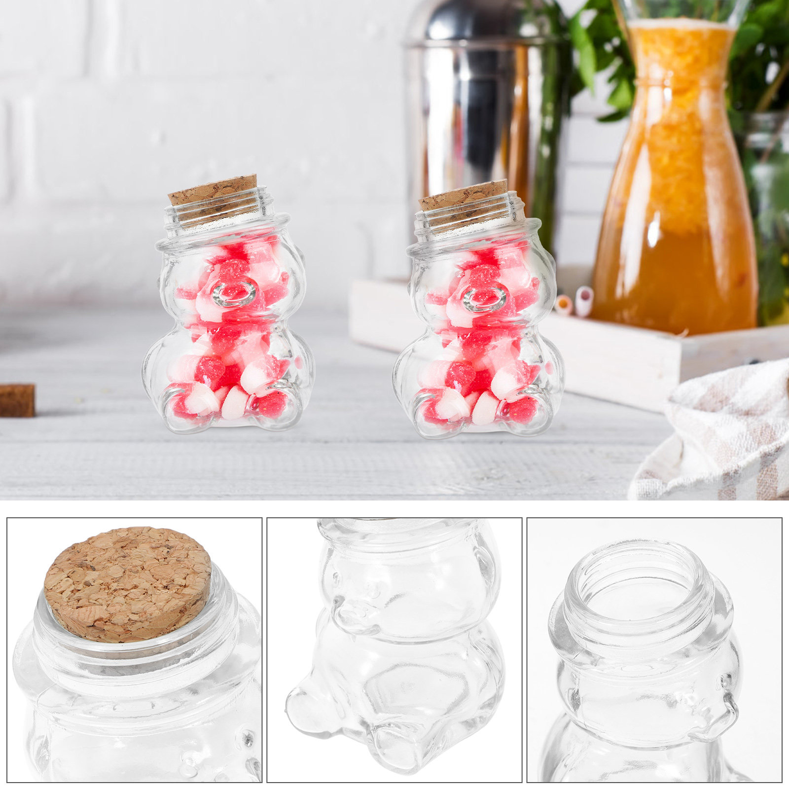 4Pcs Glass Candy Jar Set Trans - Coffee Tea Set review and price