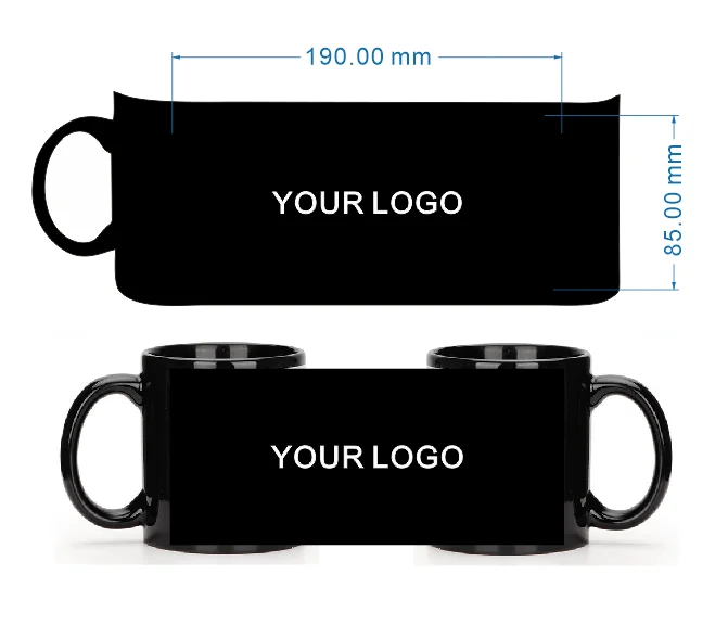 Black Cup DIY Logo Ceramic Mug - Coffee Tea Picture review and price