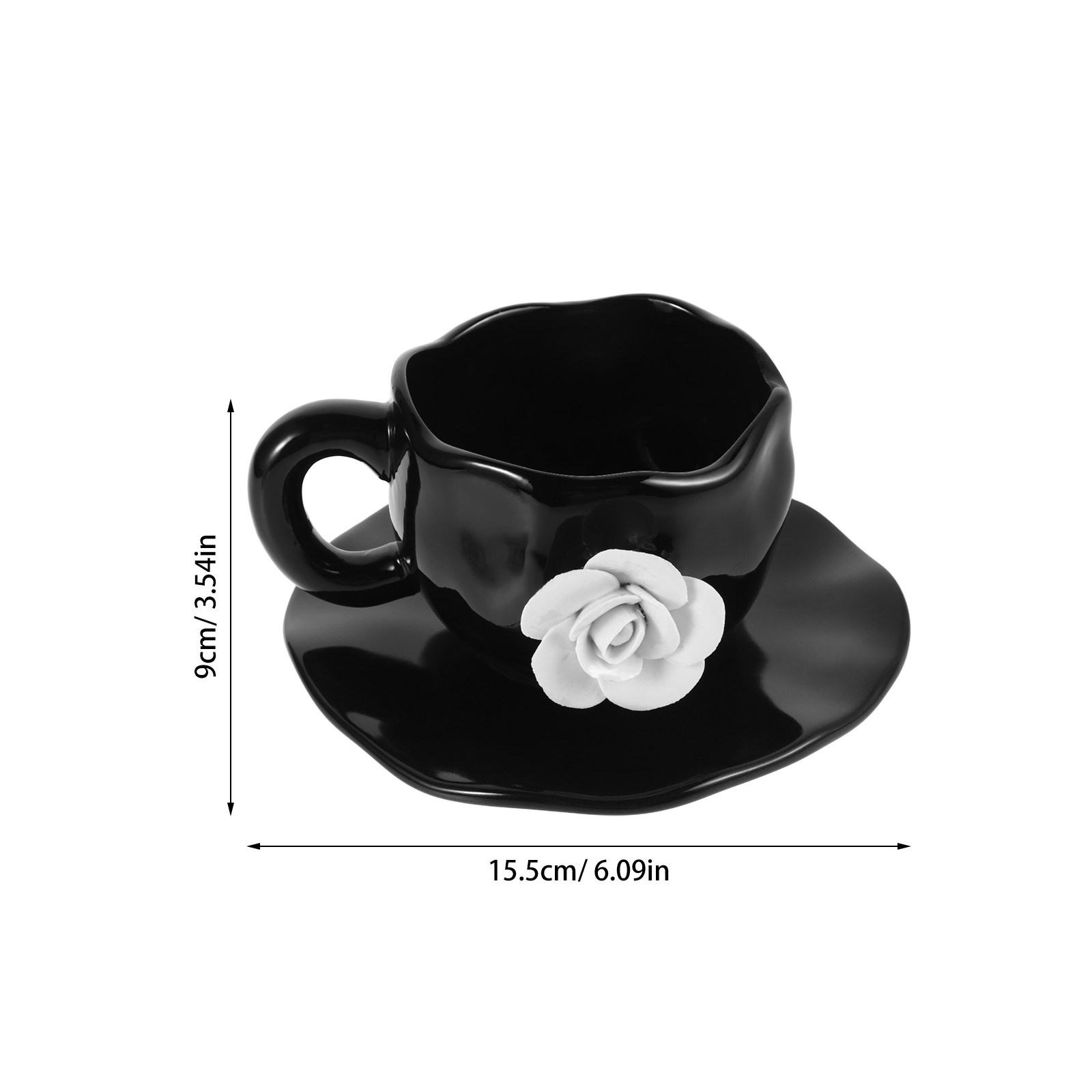 1Set Elegant 3D Rose Ceramic C - Coffee Tea Latte review and price
