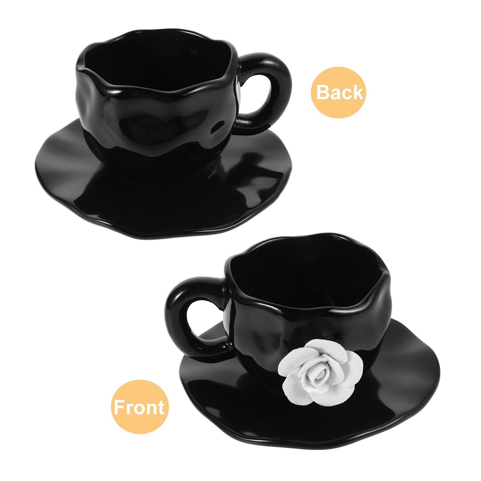 1Set Elegant 3D Rose Ceramic C - Coffee Tea Latte review and price