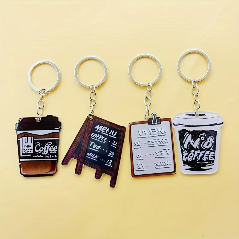 8pcs acrylic coffee cup keycha - Coffee & Tea Garden Lincoln Menu review and price
