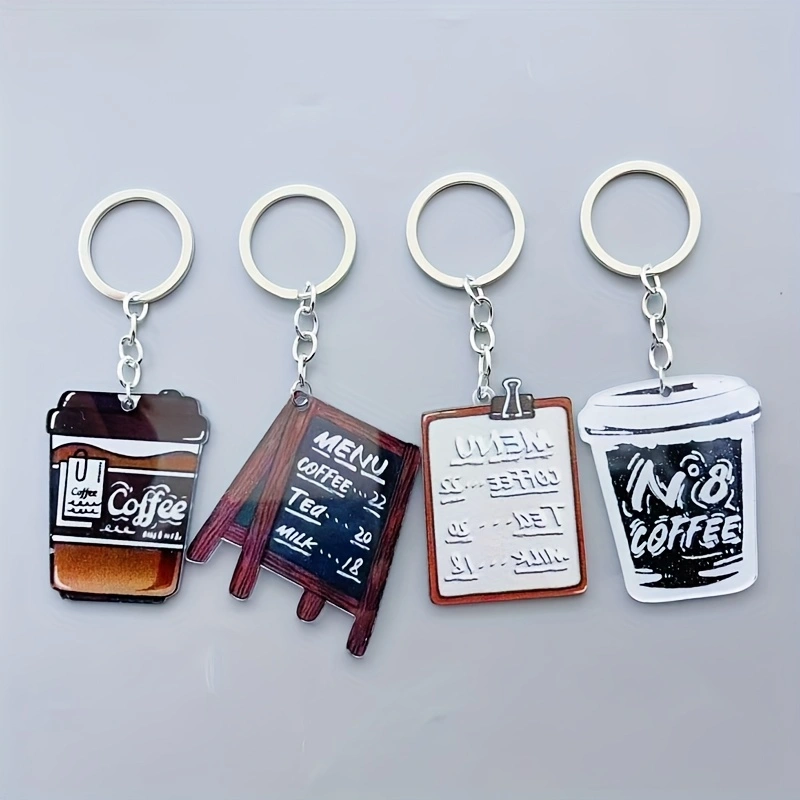8pcs acrylic coffee cup keycha - Coffee & Tea Garden Lincoln Menu review and price