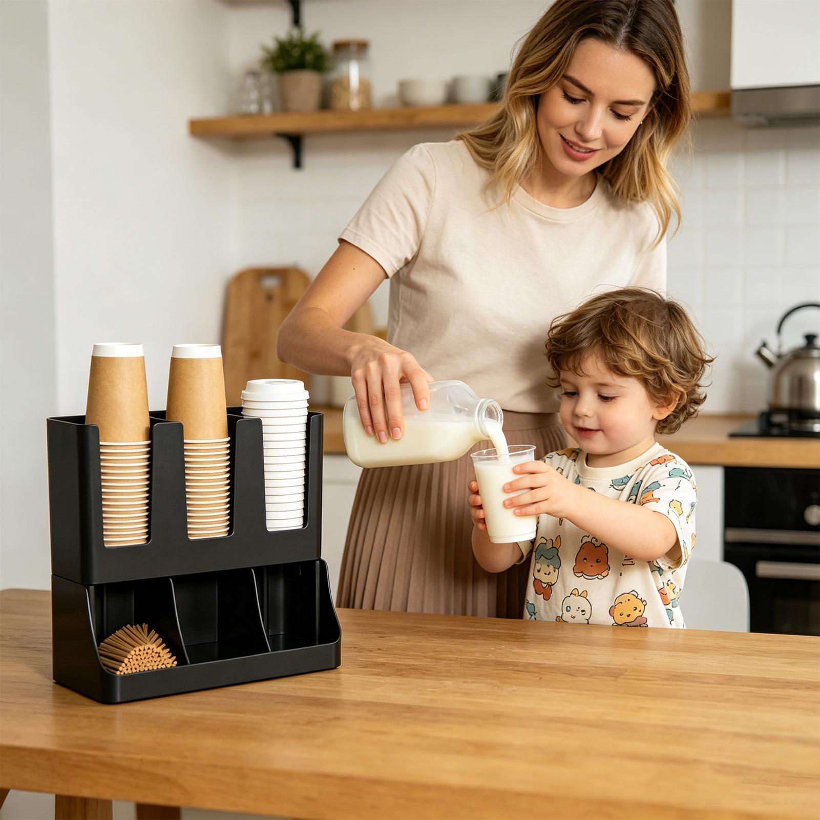 Coffee Bar Organizer 6-Compart - Tea Coffee Set Up review and price